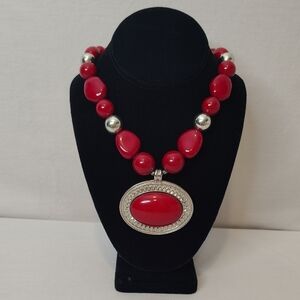 Red and Silver Necklace